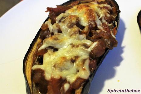 Veg: Stuffed Eggplant Boat